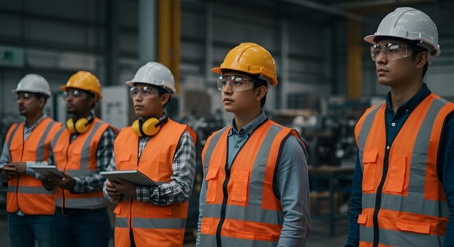 Equipo de ingenieros de calidad completa para el mantenimiento y la capacitaci&oacute;n de trabajadores de f&aacute;bricas industriales, talleres de almac&eacute;n para operadores de f&aacute;bricas, producci&oacute;n de equipos de ing
