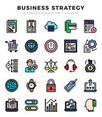 Business Strategy icon pack for your website. mobile. presentation. and logo design.