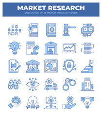 Market Research Icons. A Comprehensive Guide to Business Strategy and Growth