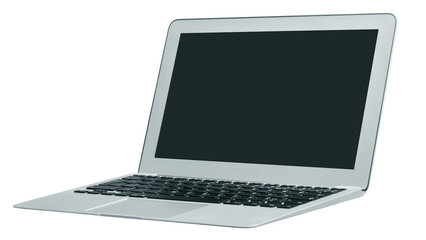 Laptop on transparent background.