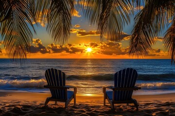 Tropical Sunrise Beach Scene (2)