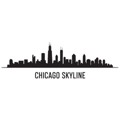 Naklejka premium Chicago city skyline horizontal banner. Black and white silhouette of Chicago city, USA. Vector template for your design. Vector black silhouette. with white background