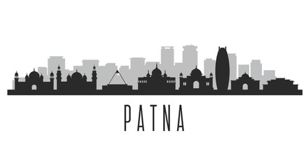 Patna Skyline India Cityscape Silhouette.