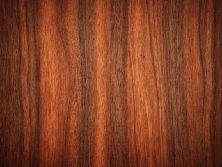 Naklejka premium Close up of rich dark brown wood grain texture with vertical lines and natural patterns for background or surface