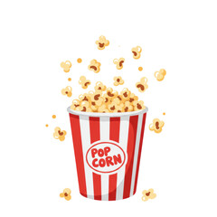 Popcorn celebration: A classic snack in a festive red and white striped cup