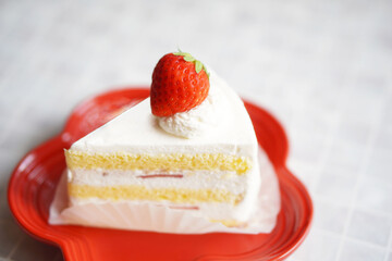 ケーキ屋さんの定番。いちごのショートケーキ。