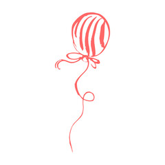 Whimsical balloon sketch vector doodle illustration