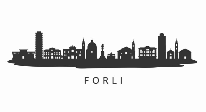 Forli Skyline Italy Cityscape Silhouette.