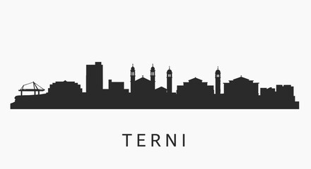 Obraz premium Terni Italy Skyline Silhouette Vector.