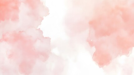 Delicate, soft watercolor washes of pale peach and rose.