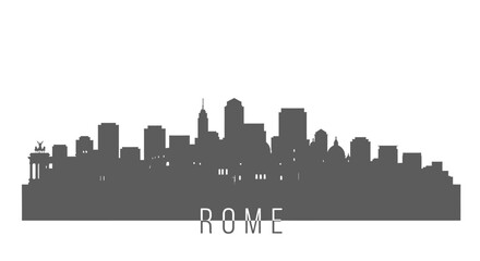 Obraz premium Rome skyline silhouette with cityscape, and Italy.