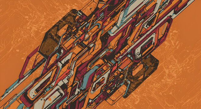 Background-Dynamic full collor modern pattern illustration-vector