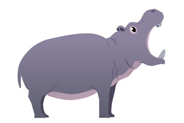 A simple, versatile hippopotamus vector design.
