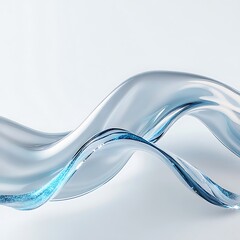 "Modern corporate background featuring a bold abstract wavy line on a clean white canvas, highlighted with shades of blue. The elegant and minimalist composition conveys innovation, professionalism, a