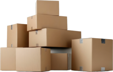 Stacked Cardboard Boxes for Shipping and Storage