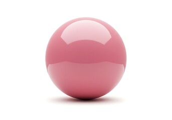 Obraz premium Isolated pink sphere with glossy surface on white background
