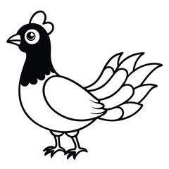 A Beautifully Detailed Cartoon Style Bird With Large Wings