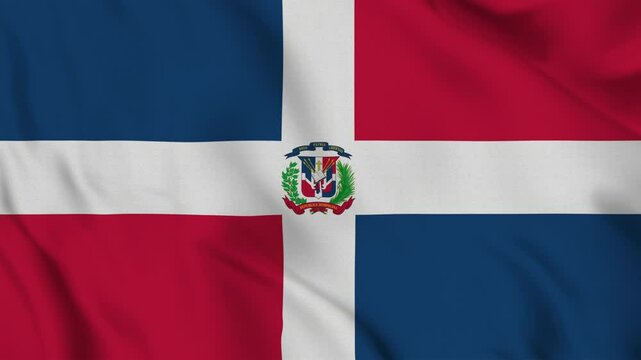 Flag of the Dominican Republic &ndash; 4K Seamless Loop of the Caribbean Nation&rsquo;s Banner