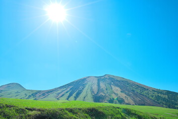 熊本県の阿蘇地方にある阿蘇山にて