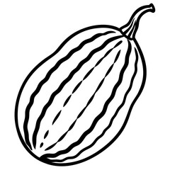 Stylized Bitter Melon Vector Illustration