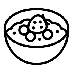 Oatmeal icon. Vector line icon