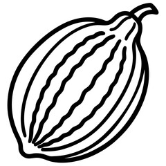 Stylized Bitter Melon Vector Illustration