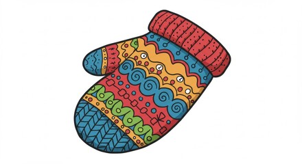 Cozy winter mittens colorful design perfect for cold weather happiness guaranteed