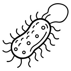 e--coli-line-art-vector