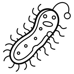 e--coli-line-art-vector