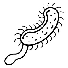 e--coli-line-art-vector