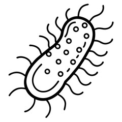e--coli-line-art-vector