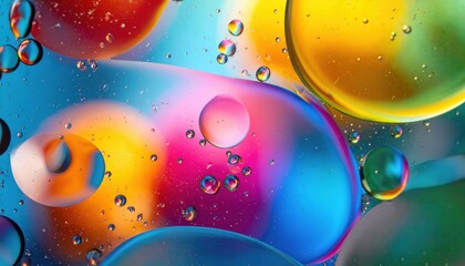 Abstract Colorful Oil And Water Bubbles