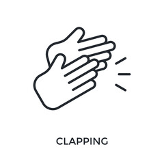 Clapping Icon Outline Style. Vector Illustration For Graphic Design
