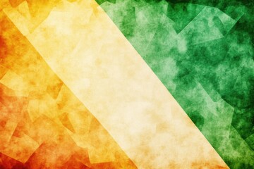 Abstract Grunge Background of Orange White and Green Stripes Texture Design for Irish Flag or Ivory Coast Flag