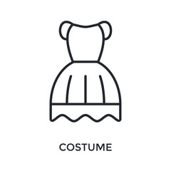 Costume Icon Outline Style. Vector Illustration For Graphic Design
