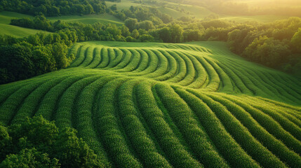 High-speed drone capturing 3D topography of modern agriculture landscape for planting optimization