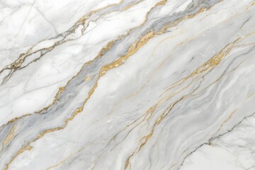 Obraz premium Elegant white marble texture with gold veins suitable for luxury backgrounds and designs