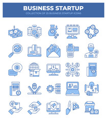Business Startup Icon Set. 25 Essential Icons for Your Business