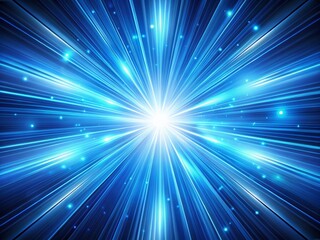 Obraz premium Abstract Blue Light Rays Panoramic Background - 3D Render