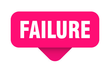 failure sticker. failure sign on transparent background