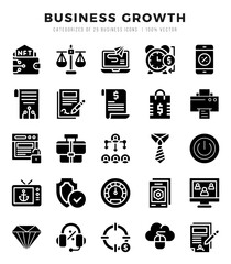 Business Growth icons set for website and mobile site and apps.