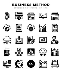 Business Method web icons in Lineal Filled style.