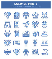 Summer Party Icon Collection. 25 Summer Party Icons