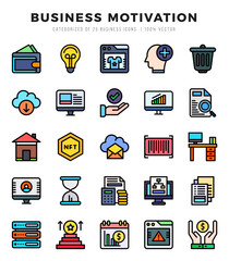 Business Motivation icon pack for your website. mobile. presentation. and logo design.