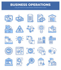 Collection of 25 Business Operations Icons. Streamline Your Workflow