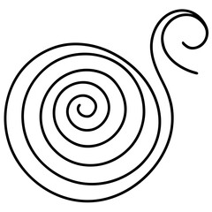 Trichinella spiralis line art vector