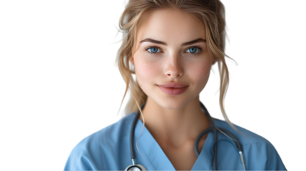 Confident Nurse Portrait Studio Shot.