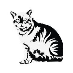 Fototapeta premium Cat illustration design template