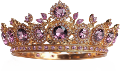 A Luxurious Gold and Pink Crown