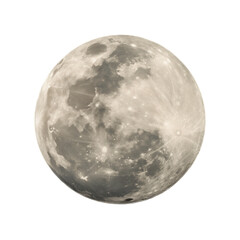 full moon on transparent background isolated moon image perfect for space, astronomy, and night sky themed designs. Ideal for graphic design, posters, educational materials.